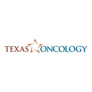 Texas Oncology logo featuring the word "TEXAS" in red, "ONCOLOGY" in blue, and an orange star outline between the words.