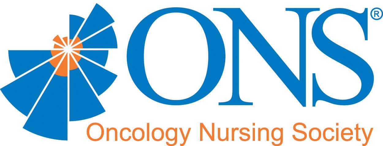 ONS logo with blue and orange geometric design on the left and the text "ONS Oncology Nursing Society" in blue and orange on the right.