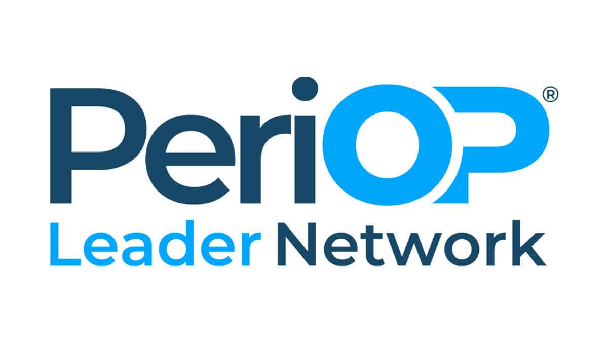 PeriOP Leader Network logo with "PeriOP" in large blue letters and "Leader Network" in smaller blue and black text below.