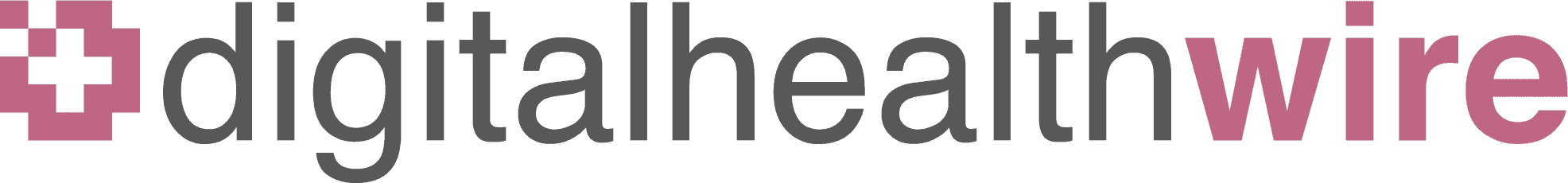 Digital Health Wire logo with a pink medical cross symbol on the left and the words "digitalhealthwire" in gray and pink text.