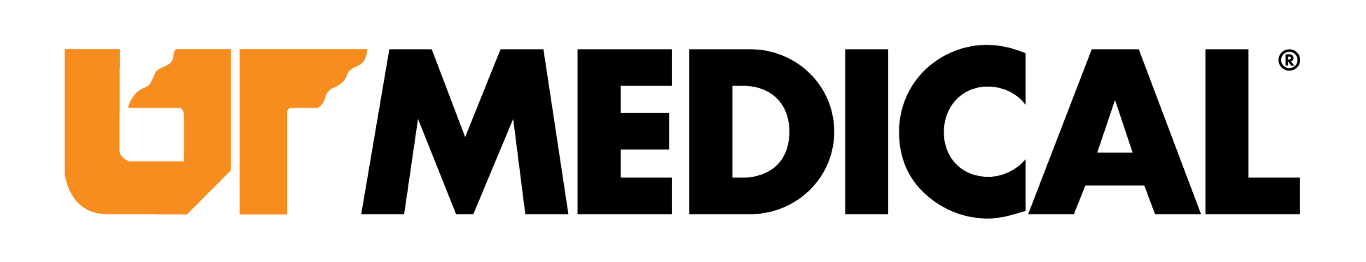 The image shows the “UT Medical” logo, highlighting “UT” in orange and “MEDICAL” in bold black, representing their OR utilization strategy on a light gray background.
