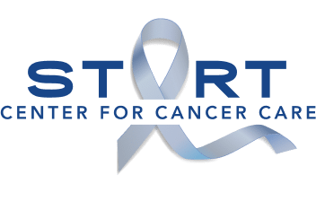 START Center for Cancer Care logo with a blue awareness ribbon as the “A” in “START,” symbolizing infusion nurse scheduling optimization.